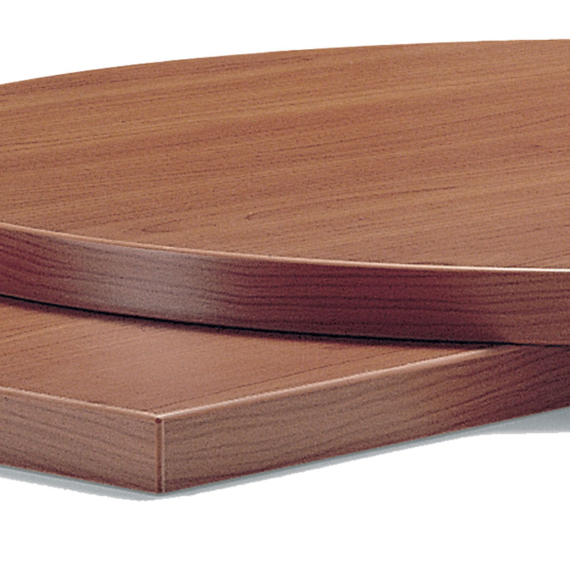 30 mm HPL-Schichtstoff beschichtete Tischplatte – langlebige Design-Tischplatte mit hochwertiger Kantenverarbeitung - Hantermann - Der Hotelausstatter 30 mm HPL-Schichtstoff beschichtete Tischplatte mit robuster Oberfläche und hochwertiger Kante im Detail