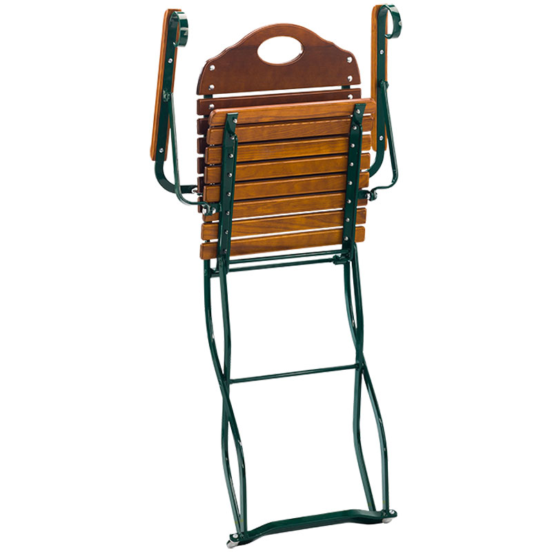 HEIDELBERG Biergartenstuhl mit Armlehne mit Eschenholzlattung