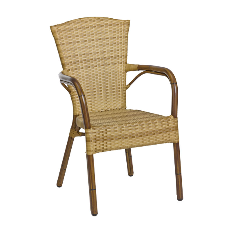 CUBA 2 Polyrattan Outdoor Stapelsessel 91cm hoch beige-meliert