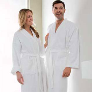 GENUA Bademantel im Kimonostil Walkfrottier 360 g/m² weiß