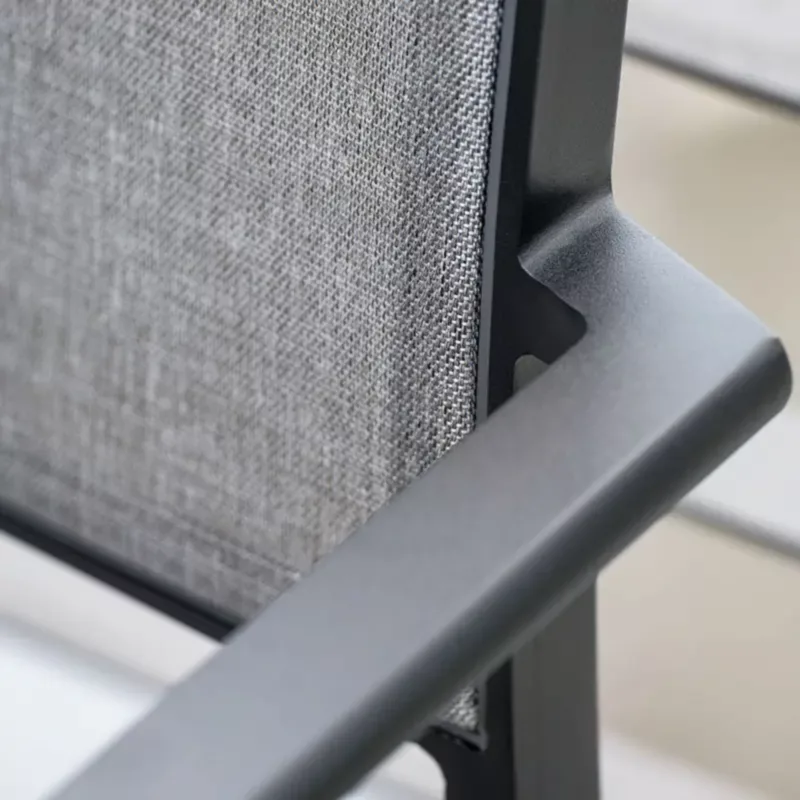ALLROUND Outdoor 2,5-Sitzer Bank schwarz-matt, leinen-grau by STERN® – Bild 2