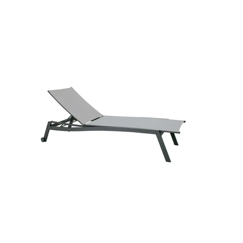 ALLROUND Outdoor Rollenliege von STERN® in Hellgrau - Hantermann - Der Hotelausstatter Allround Sonnenliege von STERN, leichte Aluminium-Liege für Terrasse, Garten und Pool