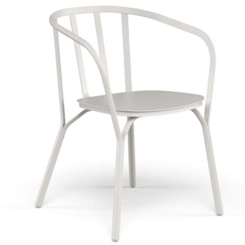 ANGEL 9042 Outdoor Sessel von EMU® in Weiß mit geschwungener Rückenlehne und modernem Design