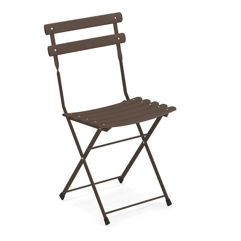 ARC EN CIEL 314 EMU® Klappstuhl in Braun – kompakter Outdoor-Klassiker - Hantermann - Der Hotelausstatter Arc en Ciel 314 Klapptisch von EMU, kompakter Outdoor-Tisch für Balkon und Garten