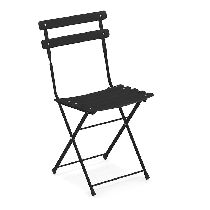 ARC EN CIEL 314 EMU® Klappstuhl in Schwarz – kompakt und zeitlos - Hantermann - Der Hotelausstatter Arc en Ciel 314 Klapptisch von EMU, kompakter Outdoor-Tisch für Balkon und Garten