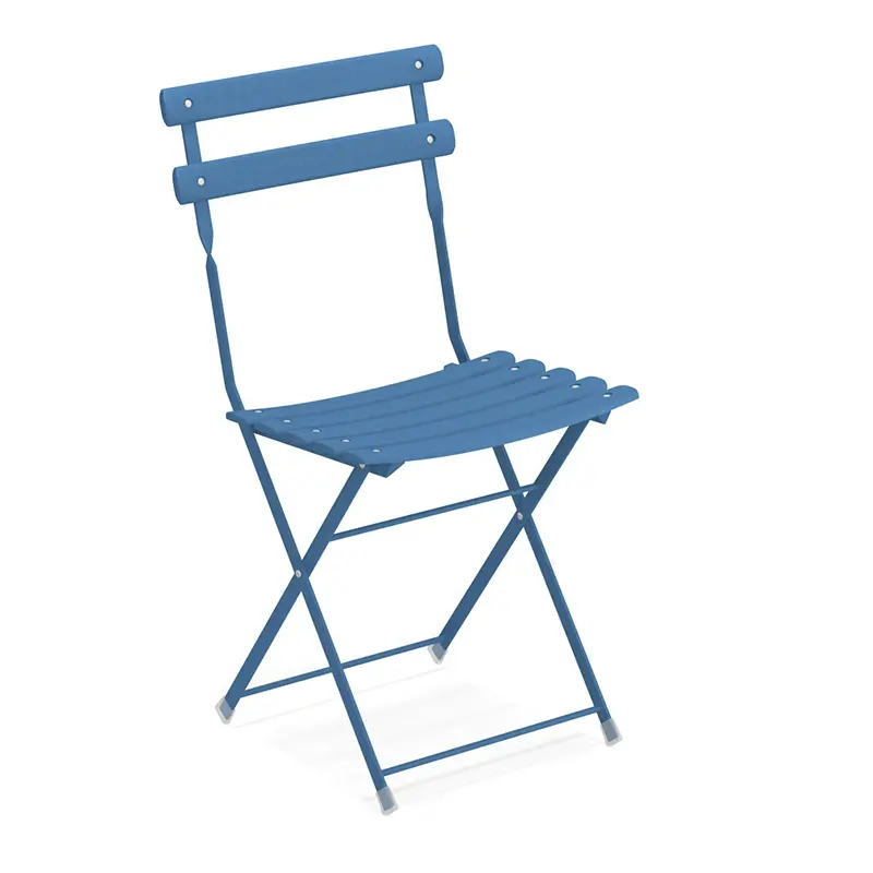 ARC EN CIEL 314 Terrassen-Klappstuhl EMU® in Blau - Hantermann - Der Hotelausstatter Arc en Ciel 314 Klapptisch von EMU, kompakter Outdoor-Tisch für Balkon und Garten