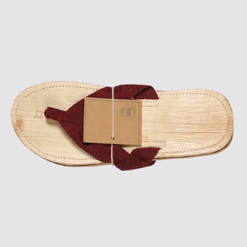 ARVELLA Comfort Palmblatt Sandale, bordeaux – Bild 3