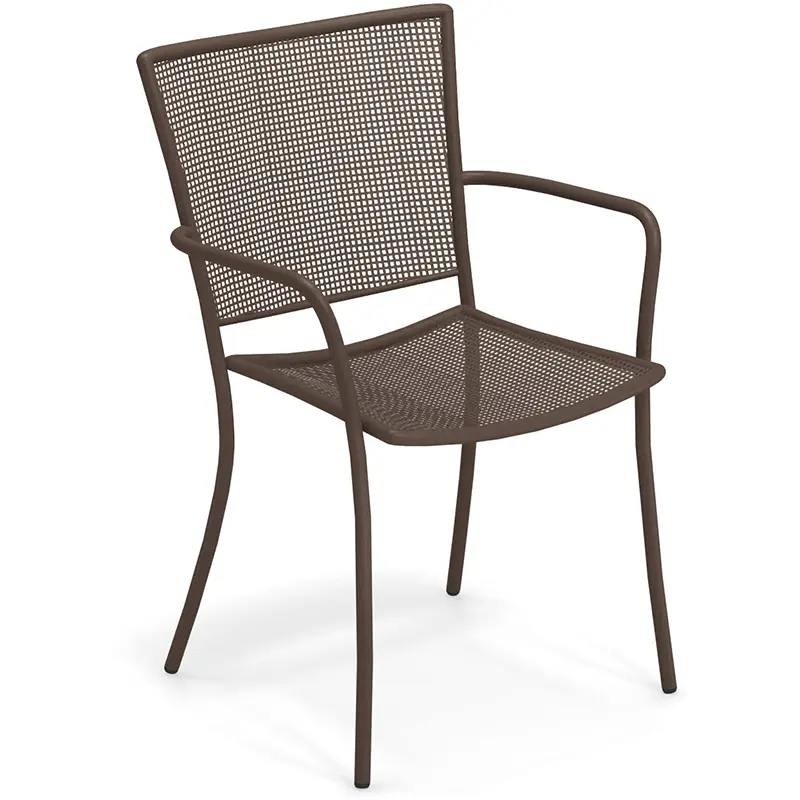 Athena 3413 Stuhl von EMU, pulverbeschichteter Metallstuhl mit Lochmuster für Terrasse und Garten - Hantermann - Der Hotelausstatter Athena 3413 Stuhl von EMU – klassischer Outdoor-Stuhl mit Rundloch-Dessin für Terrasse & Garten