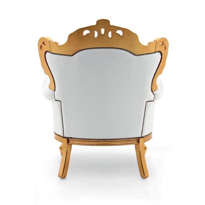 Barocksessel PALERMO mit Blattgold und Nagelband von hinten - Hantermann - Der Hotelausstatter Barocksessel PALERMO mit Blattgold und Nagelband von hinten