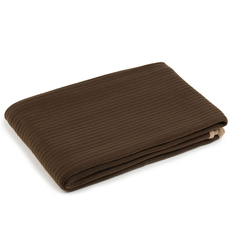 COMO Tagesdecke in Braun - Hantermann - Der Hotelausstatter COMO Tagesdecke in Braun, gefaltete, gerippte Decke für Terrasse in Restaurant, Hotel, Café oder Bistro, ideal als wärmende Outdoor-Decke für Gäste