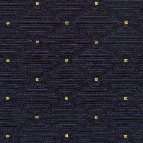 Dunkelblauer Möbelstoff mit goldfarbenem Punktmuster – elegante Bezugsstoff-Optik - Hantermann - Der Hotelausstatter Dunkelblauer Möbelstoff mit strukturierter Weboptik, diagonalen Linien und kleinen goldfarbenen Punkten