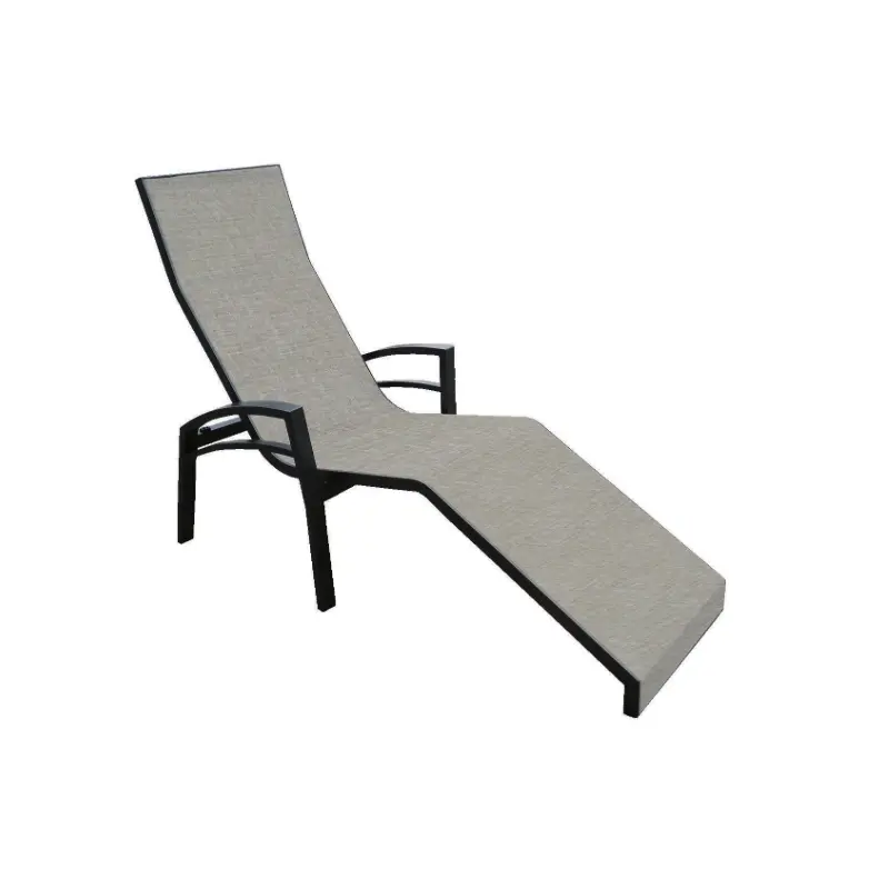 Elegante Outdoor Relaxliege in Taupe - Hantermann - Der Hotelausstatter Balance Sonnenliege von STERN, ergonomisch verstellbare Relaxliege für Terrasse, Pool und Garten