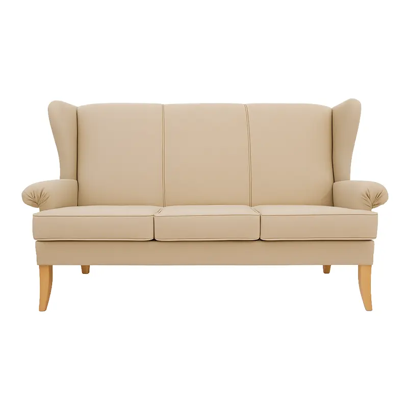 FION 3 Sofa von One-Seating Portugal – klassischer Hochlehner-Dreisitzer für Lobby, Pflegeeinrichtung und Wartebereich - Hantermann - Der Hotelausstatter FION 3 Hochlehner-Dreisitzer von One-Seating Portugal mit drei Sitzplätzen, hoher Rückenlehne und Holzfüßen für Lobby und Pflege