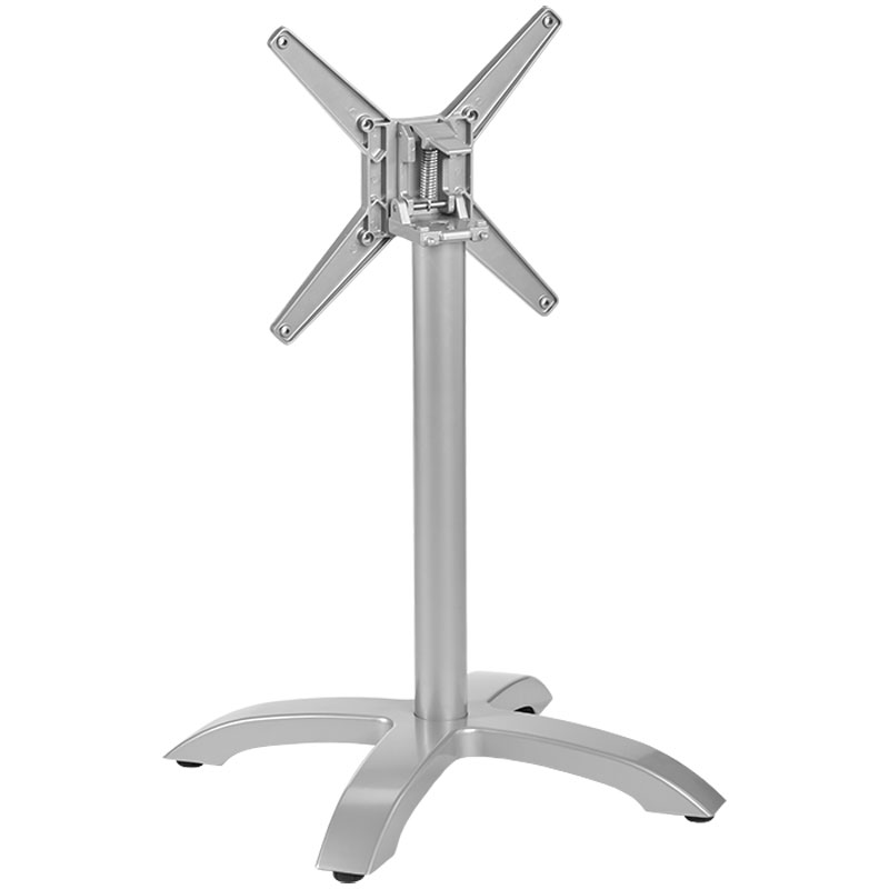 Klappbares Outdoor-Tischgestell in Silber - Hantermann - Der Hotelausstatter TREND Outdoor-Tischgestell für quadratische & runde Tische klappbar silbern