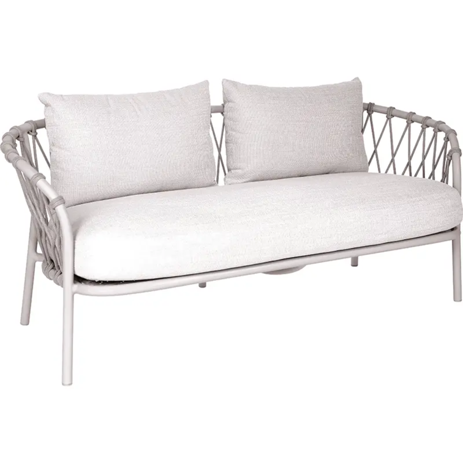 KLEA 2-Sitzer Outdoor-Lounge-Sofa in Greige von STERN® - Hantermann - Der Hotelausstatter KLEA 2-Sitzer Outdoor-Lounge-Sofa von STERN® in Greige mit Kordelbespannung und hellen Polstern
