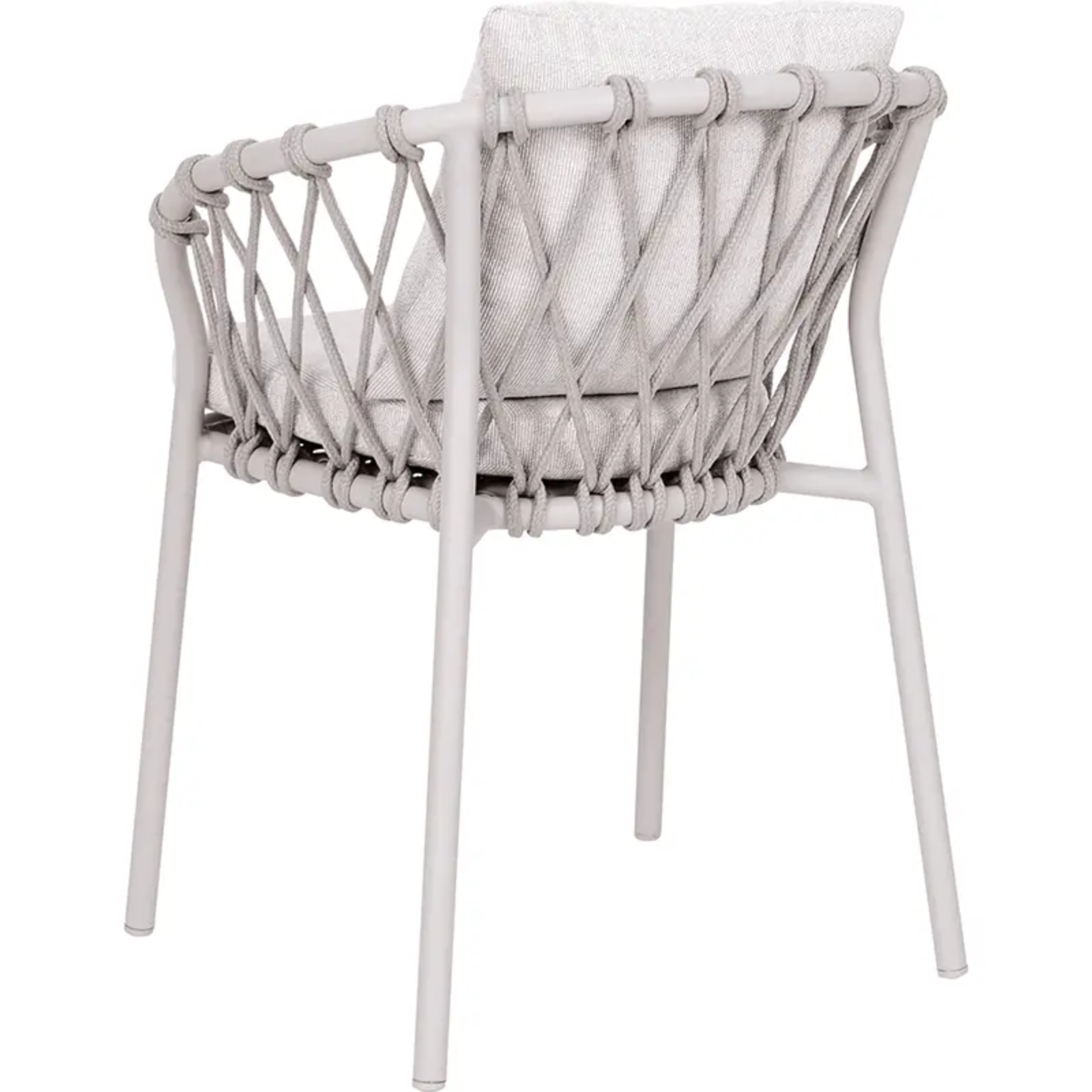 KLEA Outdoor Sessel von STERN® – Rückansicht in Greige - Hantermann - Der Hotelausstatter KLEA Outdoor Sessel by STERN® in Greige mit dekorativer Kordelbespannung in der Rückansicht