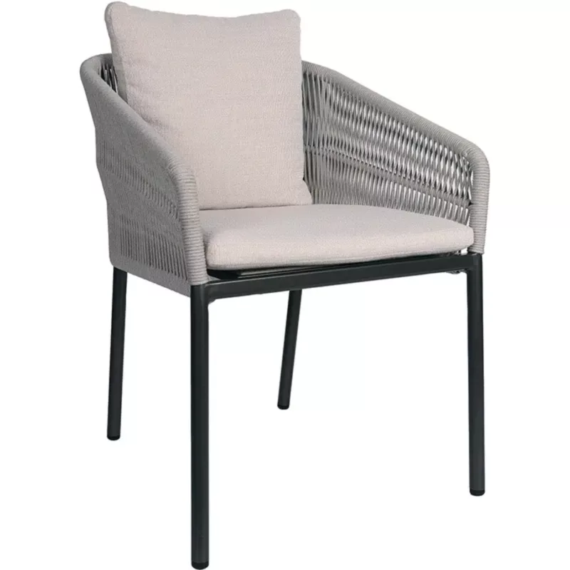 JELLA Stapelsessel anthrazit/Kordel Stone by STERN®