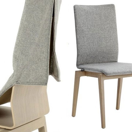 LOOK Seniorenstuhl mit grauem Bezug – pflegeleichter Holzstuhl für Senioren- und Pflegeeinrichtungen - Hantermann - Der Hotelausstatter LOOK Seniorenstuhl aus Buche mit grauem, abnehmbarem Bezug und hoher gepolsterter Rückenlehne