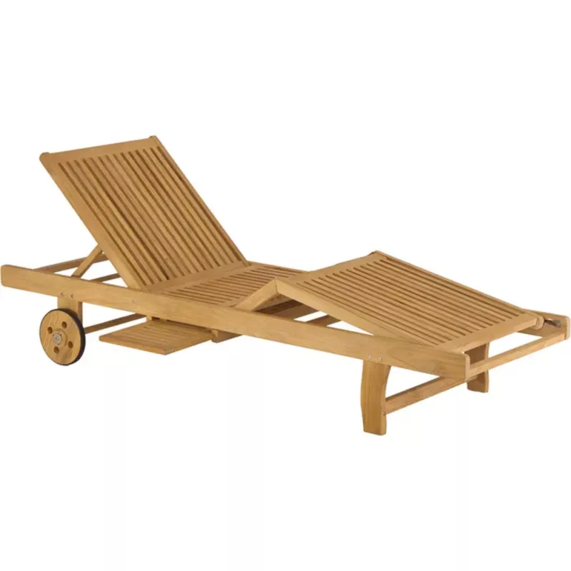 MALAGA Rollenliege aus Teakholz von STERN® - Hantermann - Der Hotelausstatter MALAGA Outdoor Rollenliege von STERN® aus Teakholz mit verstellbarer Rückenlehne und praktischen Rollen