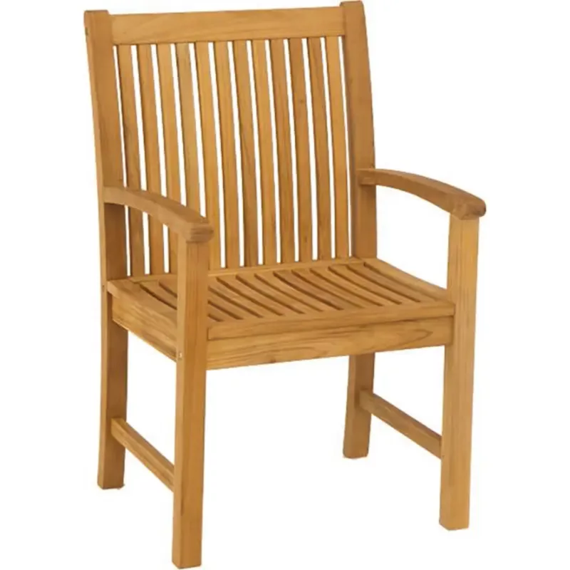 MALAGA Outdoor-Sessel von STERN® aus Teakholz mit Armlehnen und hoher Rückenlehne