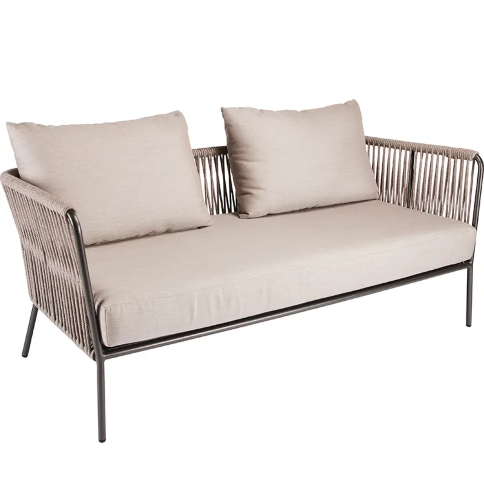 MARLA 2-Sitzer Lounge-Sofa von STERN® - Hantermann - Der Hotelausstatter MARLA 2-Sitzer Lounge-Sofa von STERN® mit Kordelbespannung und hellen Sitz- und Rückenkissen