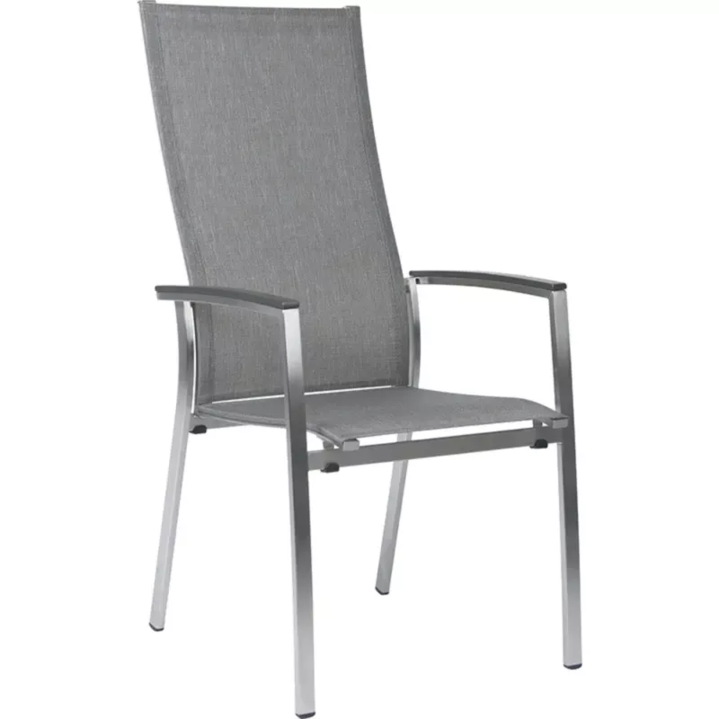 MIKA Outdoor Stapelsessel EXTRA HOCH Alu-Armlehne anthrazit by STERN®