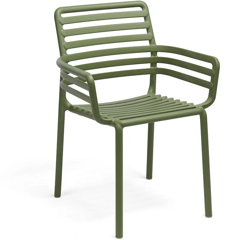NARDI DOGA Armlehnstuhl – stapelbarer Outdoor-Stuhl in Grün - Hantermann - Der Hotelausstatter NARDI DOGA Armlehnstuhl in Grün aus Kunststoff, stapelbar für Terrasse, Gastronomie und Außenbereich