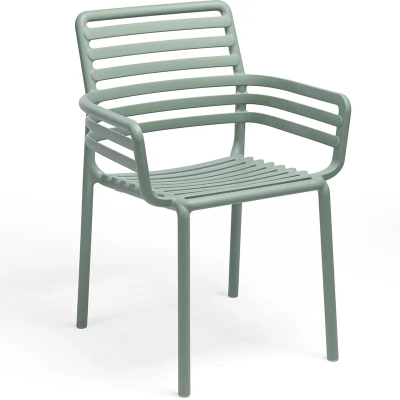 NARDI DOGA Armlehnstuhl – stapelbarer Outdoor-Stuhl in Mintgrün - Hantermann - Der Hotelausstatter NARDI DOGA Armlehnstuhl in Mintgrün aus Kunststoff, stapelbar für Terrasse, Hotel und Gastronomie