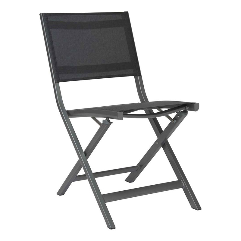 NILS Outdoor Balkonklappstuhl von STERN® in Anthrazit mit Textilbespannung und platzsparender Klappfunktion