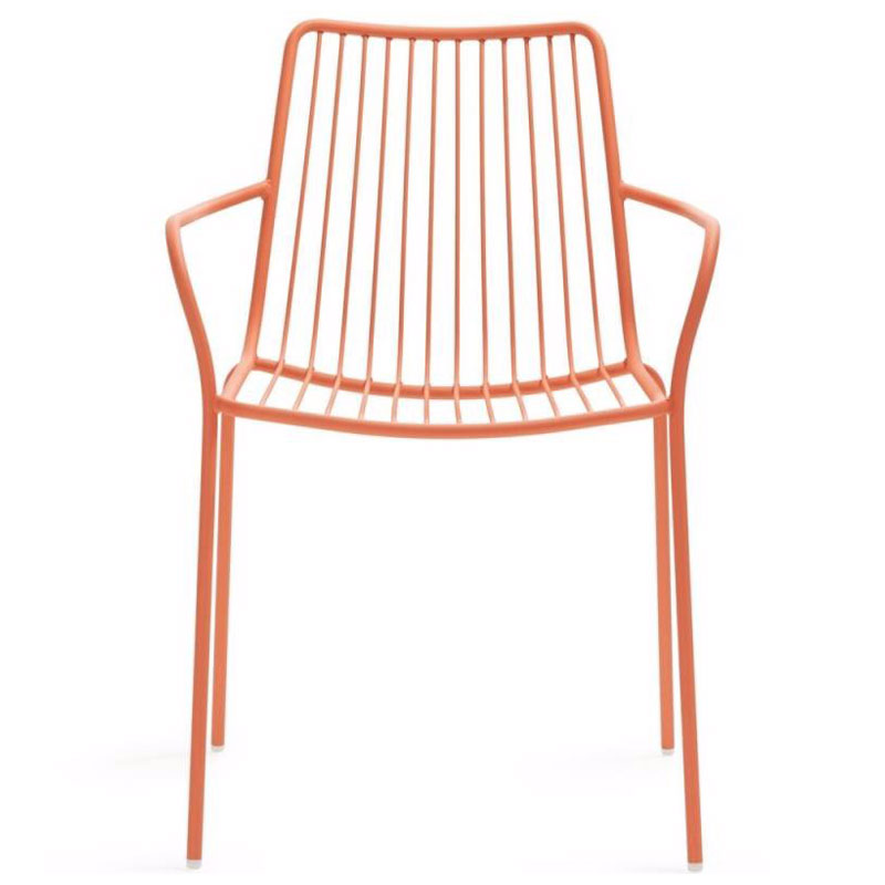NOLITA 3656 Outdoor Stapelsessel by Pedrali – Terrassenstuhl in Orange - Hantermann - Der Hotelausstatter NOLITA 3656 Outdoor Stapelsessel von Pedrali in Orange mit Armlehnen für Terrasse, Gastronomie und Hotel