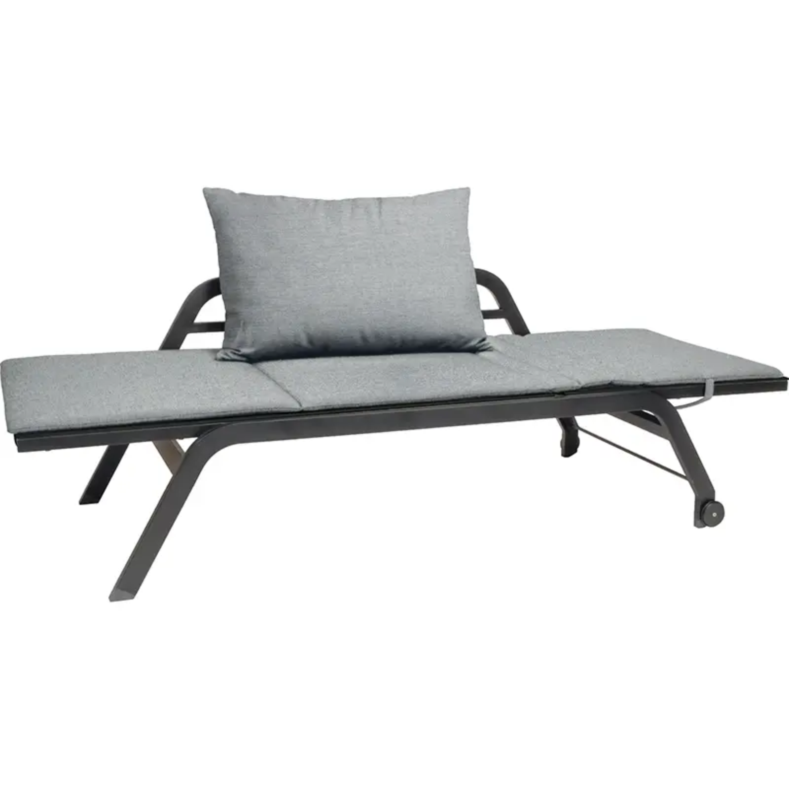NOVI Outdoor Rollenliege in Anthrazit von STERN® - Hantermann - Der Hotelausstatter NOVI Outdoor Rollenliege von STERN® in Anthrazit und Carbon mit komfortabler Polsterauflage und Rückenkissen