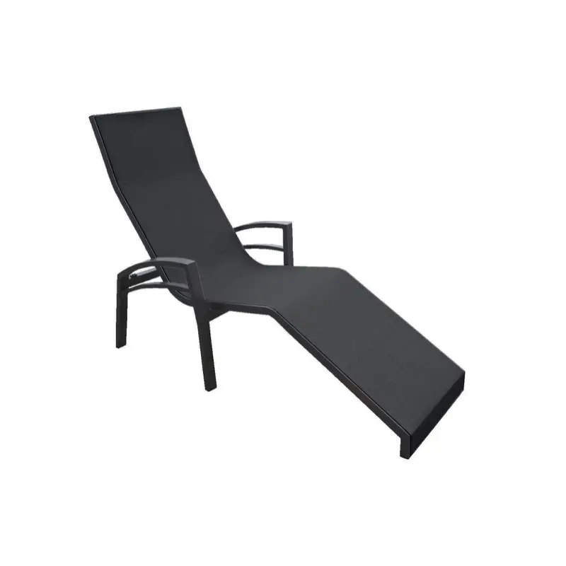 Outdoor Relaxliege in Anthrazit - Hantermann - Der Hotelausstatter Balance Sonnenliege von STERN, ergonomisch verstellbare Relaxliege für Terrasse, Pool und Garten