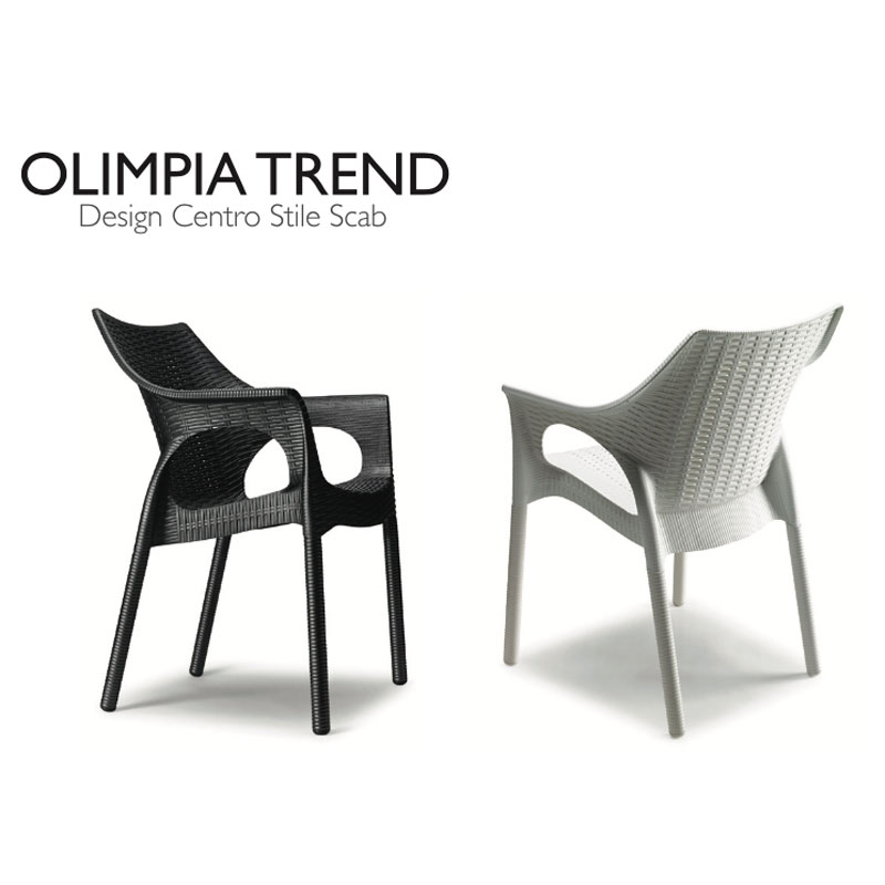 SCAB OLIMPIA TREND – moderner Outdoor-Sessel in stilvollen Farbvarianten - Hantermann - Der Hotelausstatter SCAB OLIMPIA TREND Outdoor-Sessel in Schwarz und Weiß mit moderner Geflechtoptik