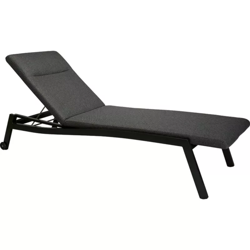 ALLROUND Outdoor Rollenliege gepolstert schwarz-matt/seidenschwarz by STERN®