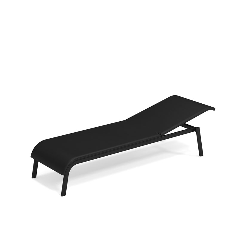 TIKI 198 by EMU® – elegante Sonnenliege in Schwarz - Hantermann - Der Hotelausstatter Schwarze TIKI 198 Sonnenliege von EMU® mit verstellbarer Rückenlehne für den Outdoorbereich