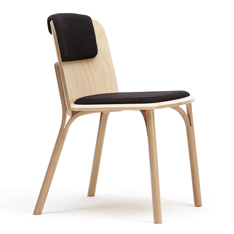 TON Split Stuhl, eleganter Bugholzstuhl mit geteilter Rückenlehne für Design-Restaurants
