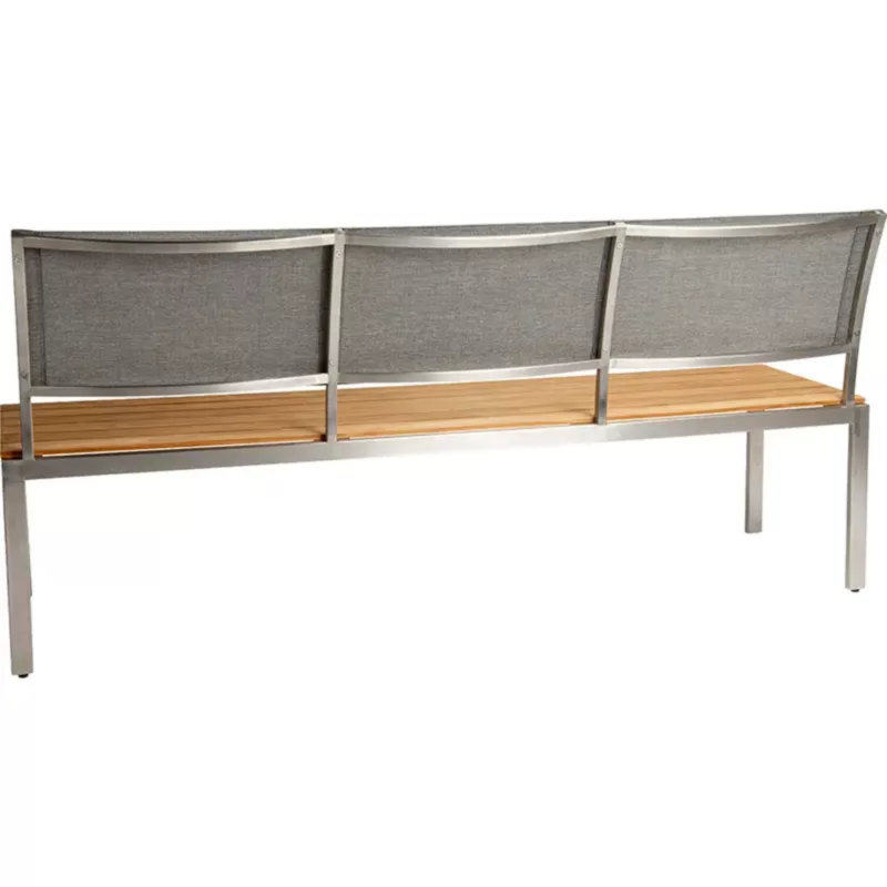 VIONA Outdoor 3-Sitzer Bank Edelstahl-Teakholz by STERN® – Bild 2