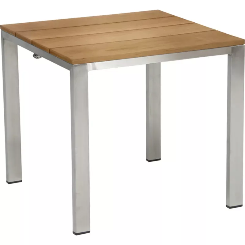 VIONA Outdoor Hocker, Beistelltisch mit Teakholzplatte by STERN®