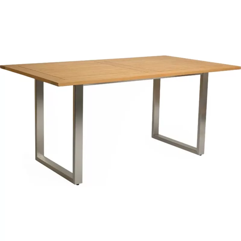 VIONA Outdoor Kufentisch mit Teakholzplatte von STERN® - Hantermann - Der Hotelausstatter VIONA Outdoor Kufentisch von STERN® mit Teakholzplatte und modernem Kufengestell aus Metall