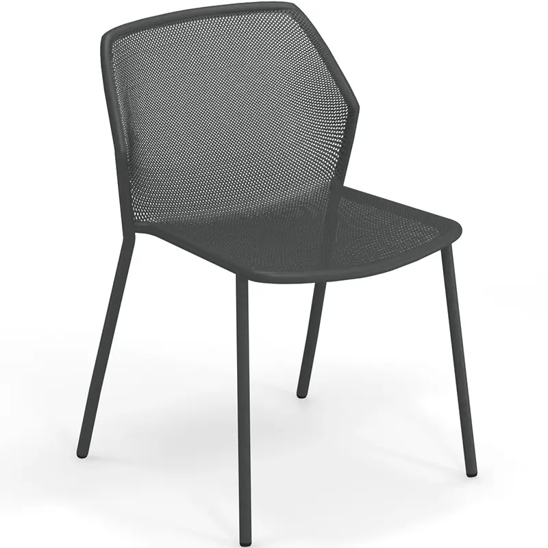 EMU Darwin 521 Stapelstuhl in Antik-eisen (22), Outdoor-Stuhl aus Stahl mit Streckmetall-Sitz, stapelbar – ideal für Terrassen in Hotels, Restaurants, Cafés, Bistros und Gaststätten