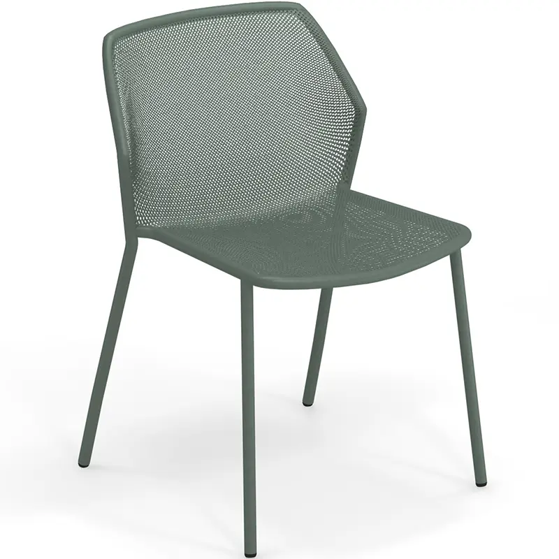 EMU Darwin 521 Stapelstuhl in Dunkel-grün (75) - Hantermann - Der Hotelausstatter EMU Darwin 521 Stapelstuhl in Dunkel-grün (75), Outdoor-Stuhl aus Stahl mit Streckmetall-Sitz, stapelbar – ideal für Terrassen in Hotels, Restaurants, Cafés, Bistros und Gaststätten