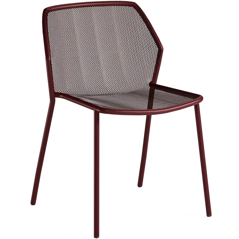 EMU Darwin 521 Stapelstuhl in Intensiv-rot (46) - Hantermann - Der Hotelausstatter EMU Darwin 521 Stapelstuhl in Intensiv-rot (46), Outdoor-Stuhl aus Stahl mit Streckmetall-Sitz, stapelbar – ideal für Terrassen in Hotels, Restaurants, Cafés, Bistros und Gaststätten