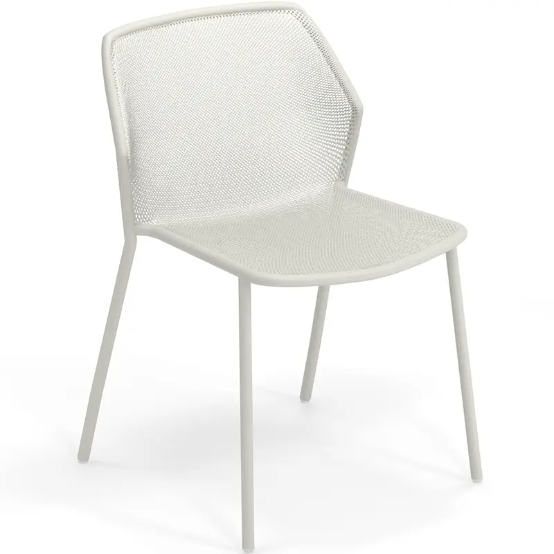 EMU Darwin 521 Stapelstuhl in Matt-weiß (23), Outdoor-Stuhl - Hantermann - Der Hotelausstatter EMU Darwin 521 Stapelstuhl in Matt-weiß (23), Outdoor-Stuhl aus Stahl mit Streckmetall-Sitz, stapelbar – ideal für Terrassen in Hotels, Restaurants, Cafés, Bistros und Gaststätten