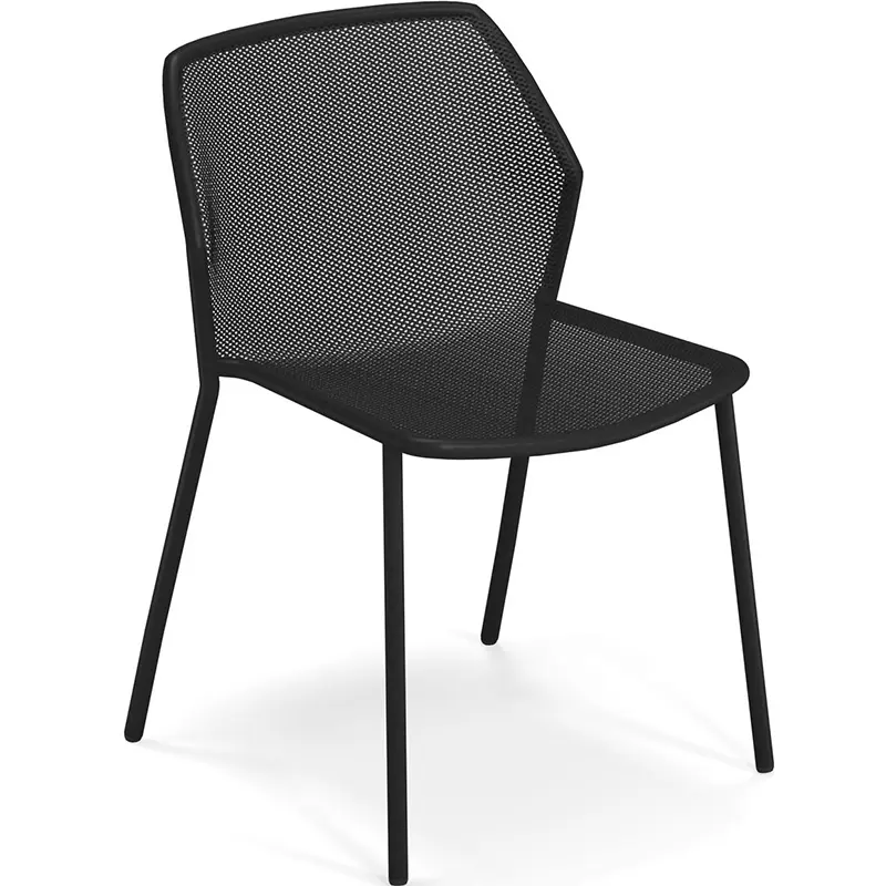 EMU Darwin 521 Stapelstuhl in Schwarz (24), Outdoor-Stuhl - Hantermann - Der Hotelausstatter EMU Darwin 521 Stapelstuhl in Schwarz (24), Outdoor-Stuhl aus Stahl mit Streckmetall-Sitz, stapelbar – ideal für Terrassen in Hotels, Restaurants, Cafés, Bistros und Gaststätten