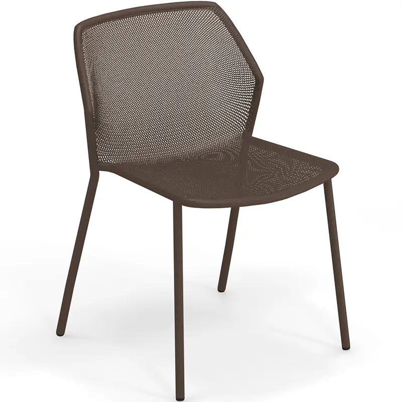EMU Darwin 521 Stapelstuhl Indisch-braun (41) - Hantermann - Der Hotelausstatter EMU Darwin 521 Stapelstuhl in Indisch-braun (41), Outdoor-Stuhl aus Stahl mit Streckmetall-Sitz, stapelbar – ideal für Terrassen in Hotels, Restaurants, Cafés, Bistros und Gaststätten