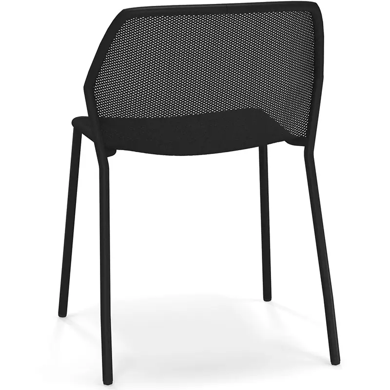 EMU Darwin 521 Stapelstuhl Outdoor-Stuhl Blick von hinten, seitlich - Hantermann - Der Hotelausstatter EMU Darwin 521 Stapelstuhl in Schwarz (24), Outdoor-Stuhl Blick von hinten, seitlich