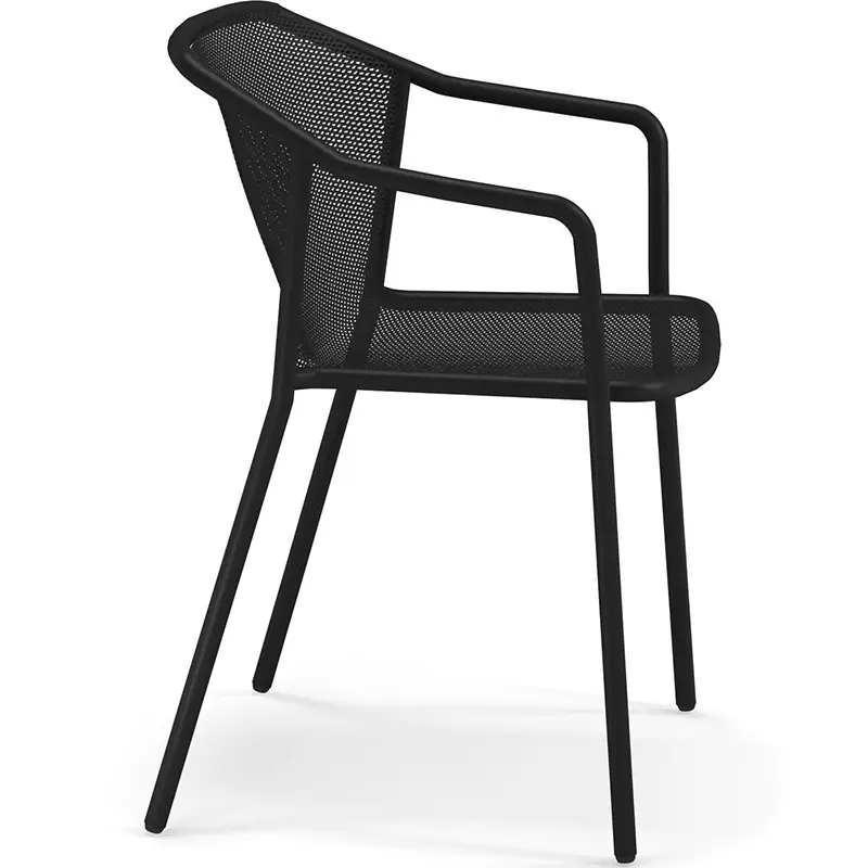 EMU Darwin 522 Schwarz (24), Profilansicht - Hantermann - Der Hotelausstatter EMU Darwin 522 Stapelsessel in Schwarz (24), Profilansicht - Stapelbarer Armlehnstuhl, ideal für Hotels, Cafés, Restaurants, Gastronomie und Terrasse
