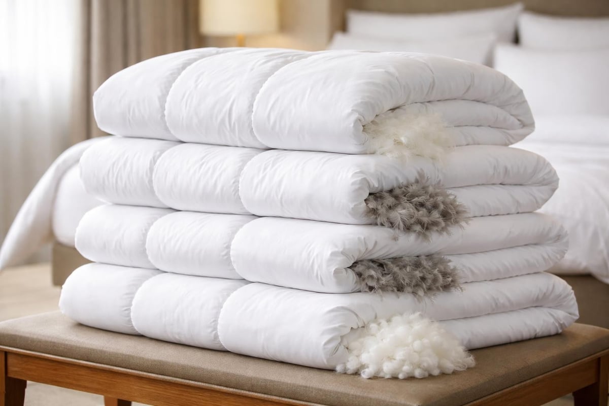 Qualitätshierarchie Hotelbettdecken