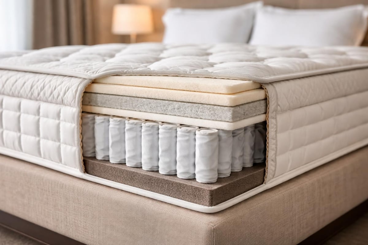 Hotelmatratze Schichtenaufbau