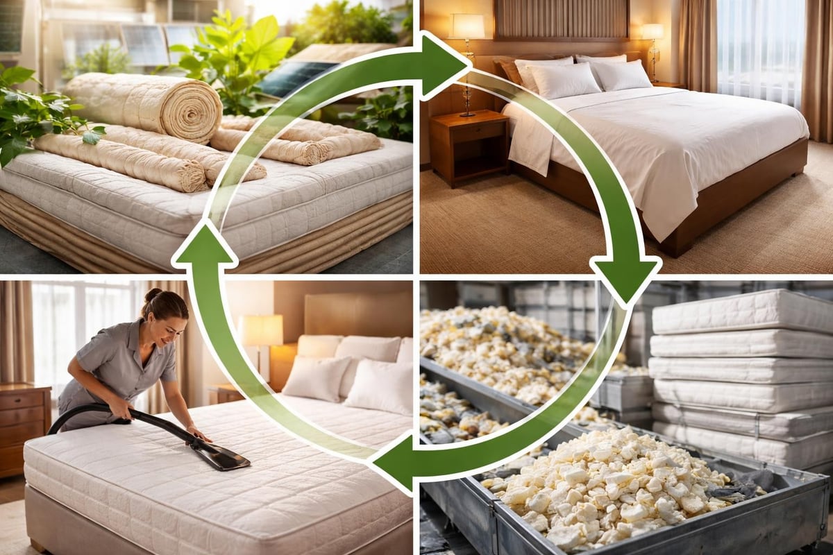 Nachhaltigkeitszyklus von Hotelmatratzen